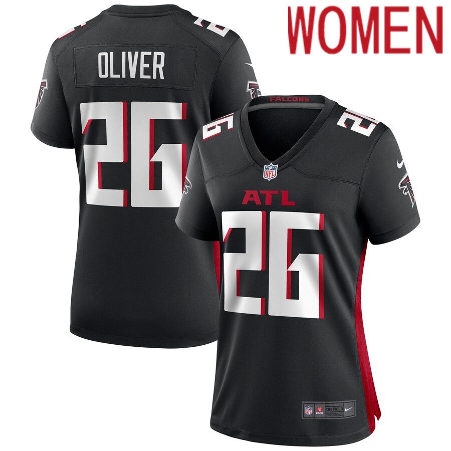 Women Atlanta Falcons 26 Isaiah Oliver Nike Black Game NFL Jersey
